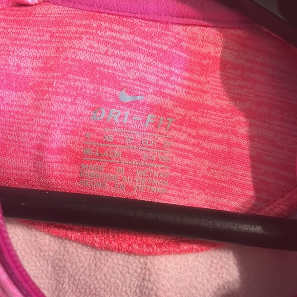 Girls Nike Pink Jacket Just do it - Size XS 4 - Picture 2 of 3